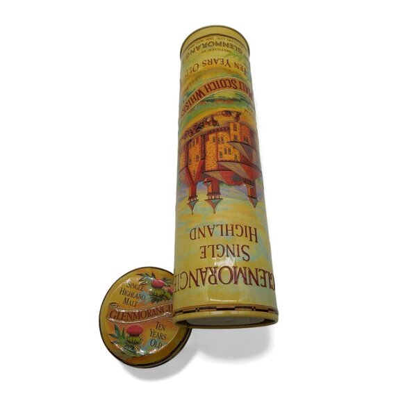 GLENMORANGIE Single Highland 10 Years Old Scotch WHISKY Tin Vintage 12" - Picture 7 of 10